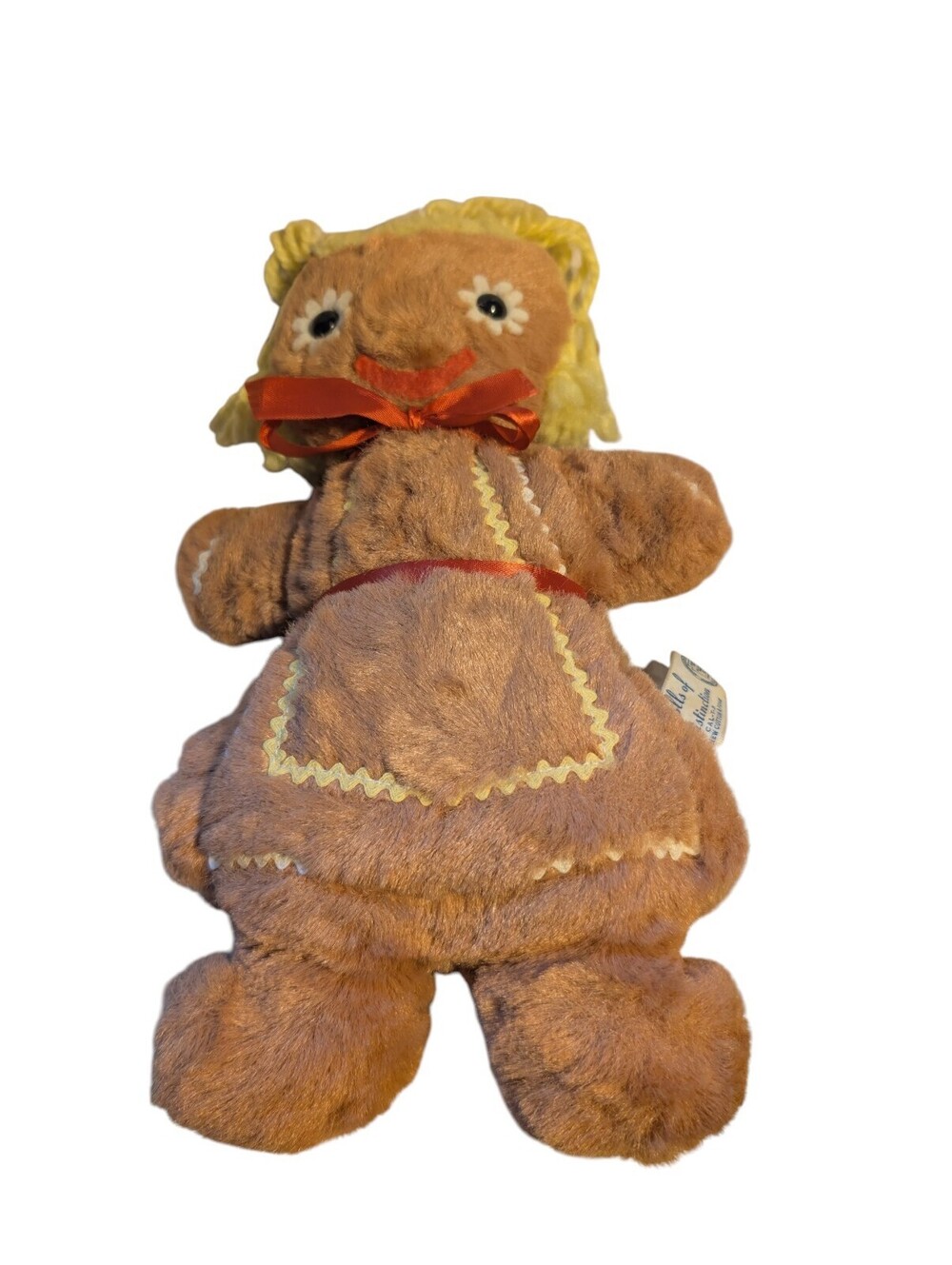 Vintage Dolls of Distinction Knickerbocker Plush Gingerbread Girl Doll w  Ribbon